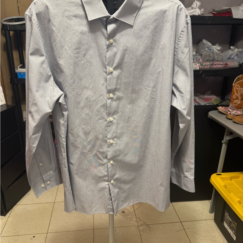 Unlisted Men's Striped Dress Shirt - Light Blue